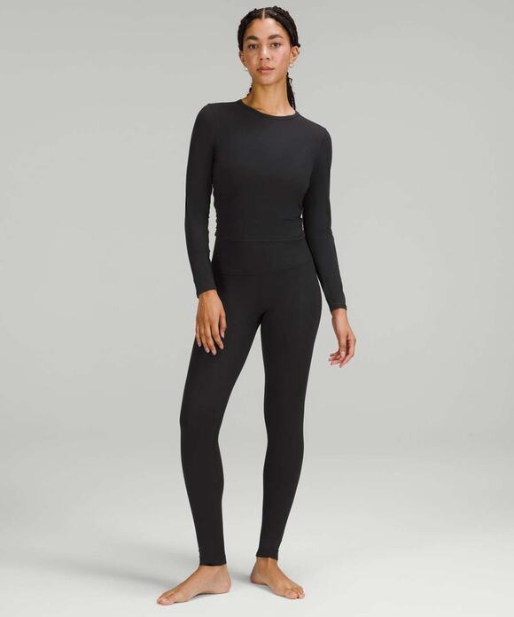 Lululemon Pants - lululemon Align Ribbed High-Rise Pant 28" Black Leggings Size 8